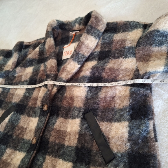 NWT_Knox Rose plaid sweater overcoat - Picture 8 of 12